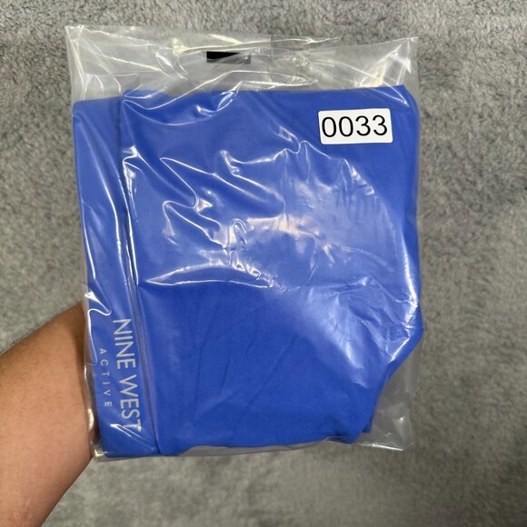 Nine West Active Blue Strappy Cross Back Padded Sports Bra XL - Picture 8 of 8